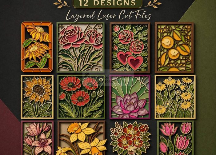 Paquete de 12 tipos de flores