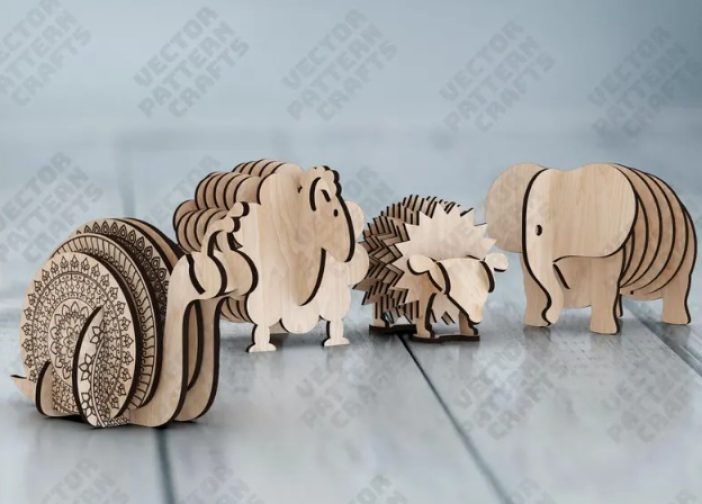 Paquete de 4 posavasos de animales