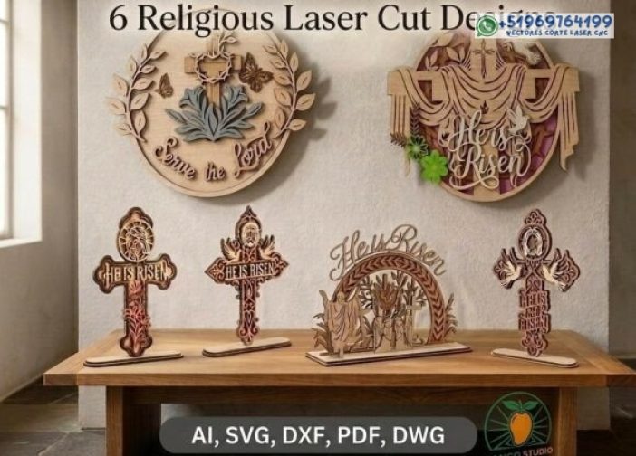 Paquete de 6 diseños religiosos