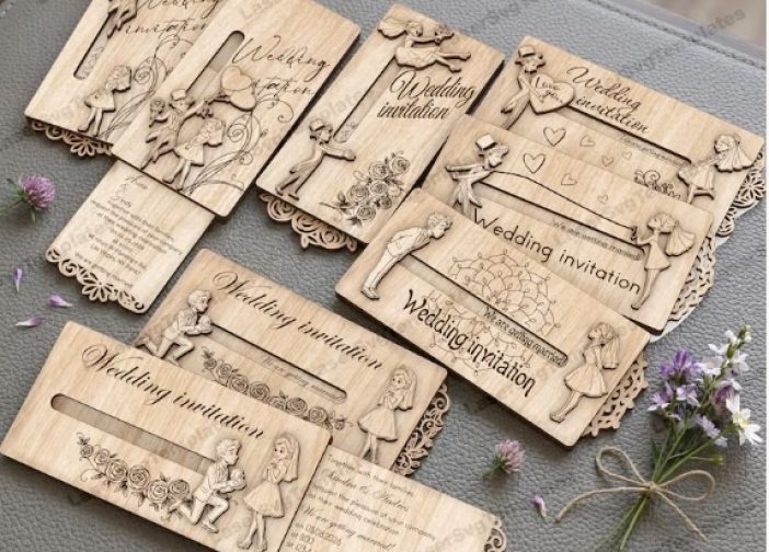 Paquete de 6 invitaciones de boda interactivo Para mas Vectores Whatsapp 51969764199