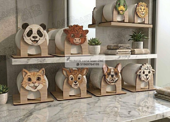 Paquete de 8 soportes para papel higenico