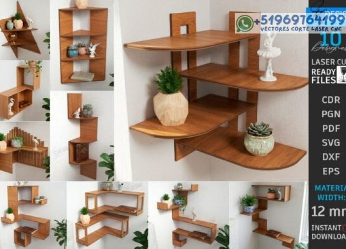 Paquete de Estanterías de esquina modernas Para mas Vectores Whatsapp 51969764199