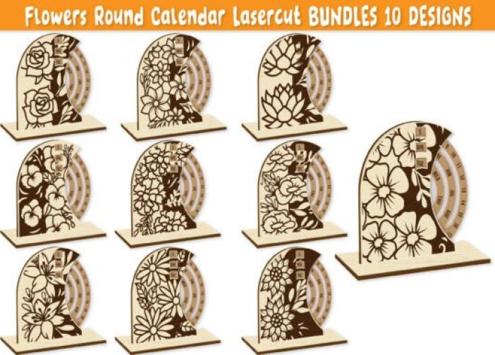 Paquete de Flores Calendario Redondo