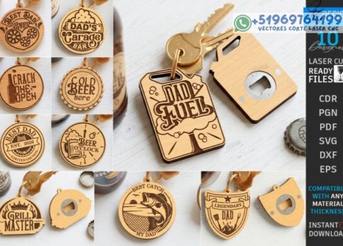 Paquete de Llaveros abrebotellas Para mas Vectores Whatsapp 51969764199