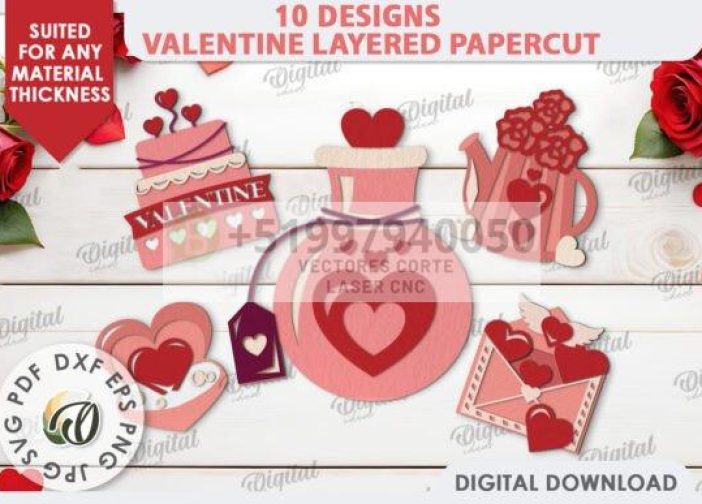 Paquete de San Valentín en 3 capas