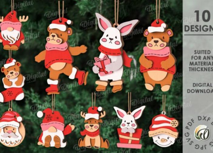 Paquete de adornos colgante navideños