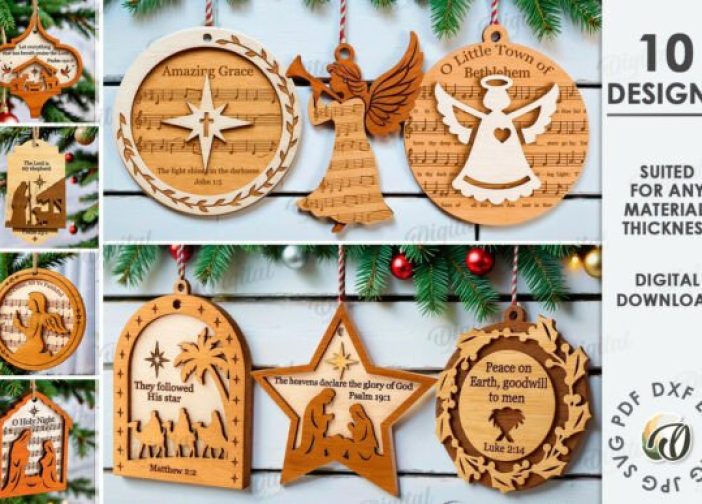 Paquete de adornos colgantes de Natividad