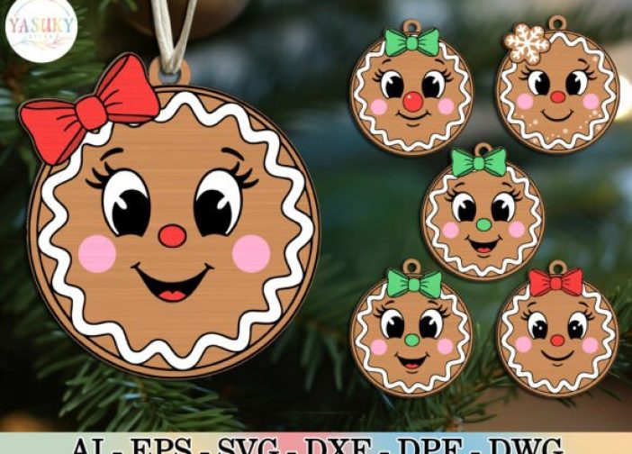 Paquete de adornos de cara de jengibre galletitas