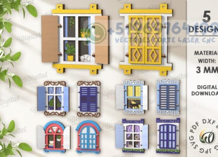 Paquete de adornos de ventana