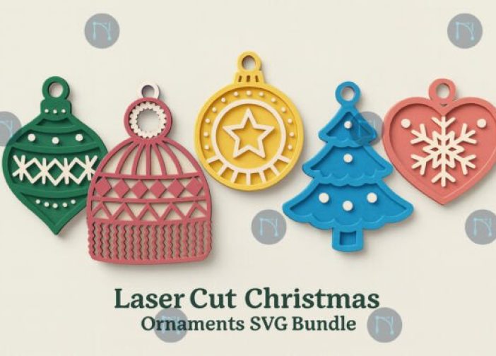 Paquete de adornos navideño diferentes formas