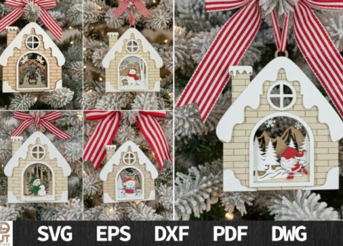 Paquete de adornos navideños colgante para casa