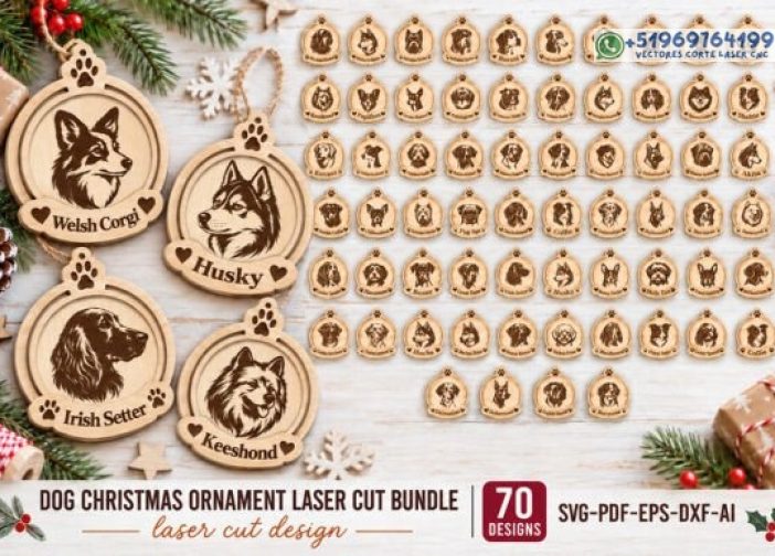 Paquete de adornos navideños para perros