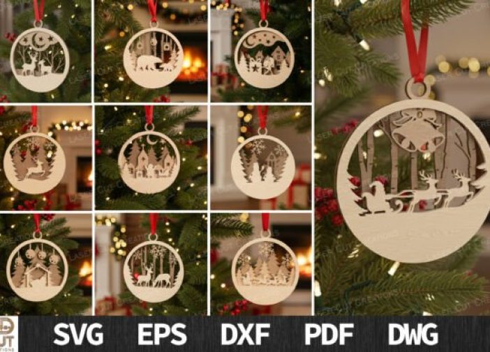 Paquete de adornos navideños