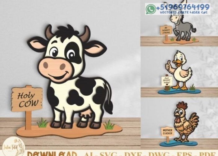 Paquete de animales divertidos decorar estantes Para mas Vectores Whatsapp 51969764199