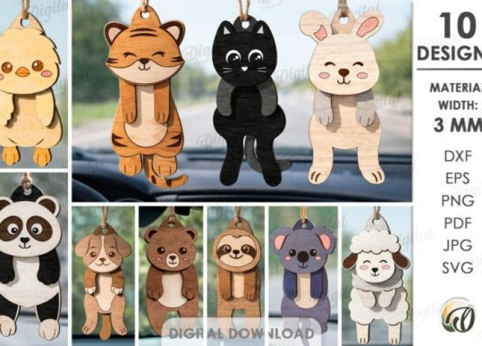 Paquete de animalitos articulados colgantes para aliviar el estrés