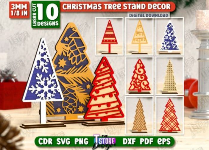 Paquete de árbol de Navidad en capas