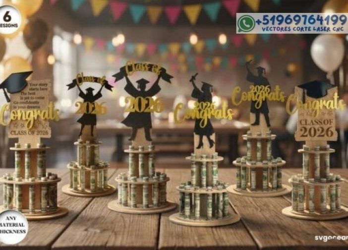 Paquete de archivos SVG de pastel de dinero de graduación Para mas Vectores Whatsapp 51969764199