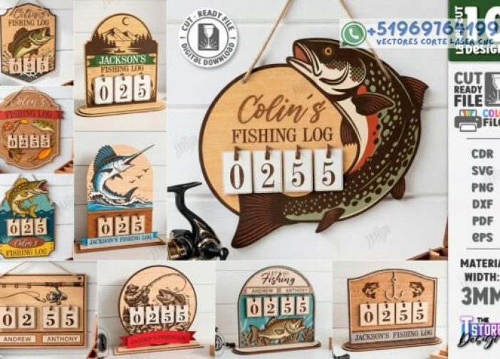 Paquete de archivos SVG para registro de pesca Para mas Vectores Whatsapp 51969764199