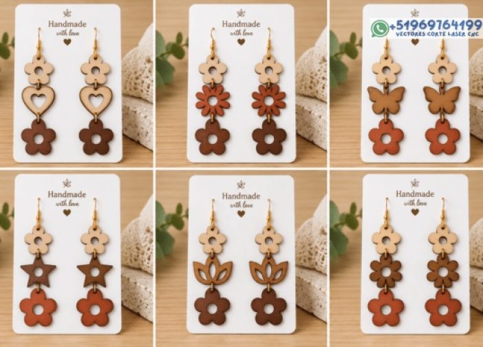 Paquete de aretes de flores