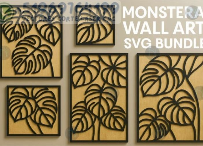 Paquete de arte mural SVG de Monstera