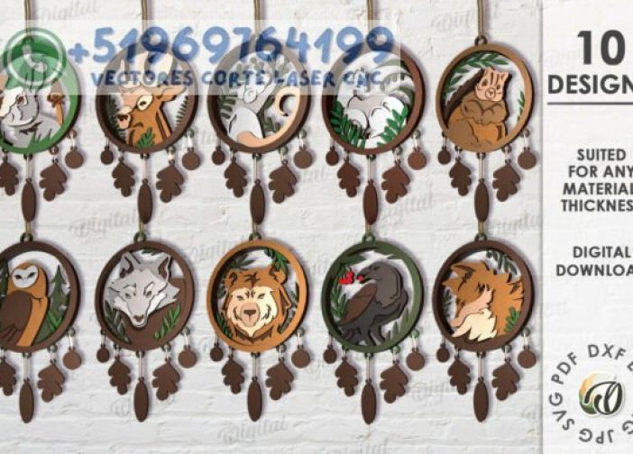 Paquete de atrapasueños de bosque 3D