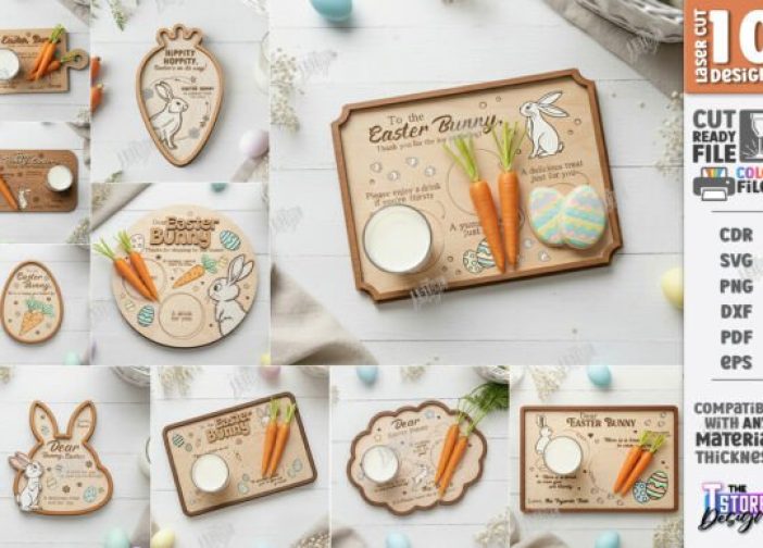 Paquete de bandejas de golosinas de conejito de Pascua