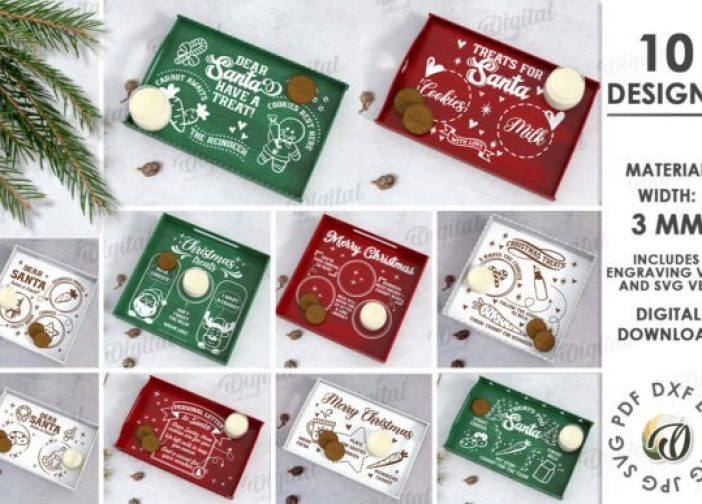 Paquete de bandejas navideñas