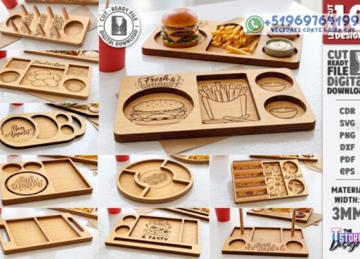Paquete de bandejas para servir comida rápida Para mas Vectores Whatsapp 51969764199