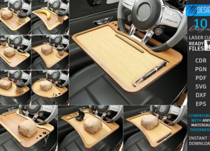 Paquete de bandejas para volante de coche