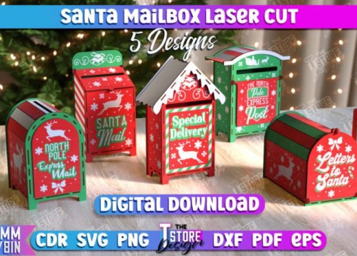 Paquete de buzón de Papá Noel