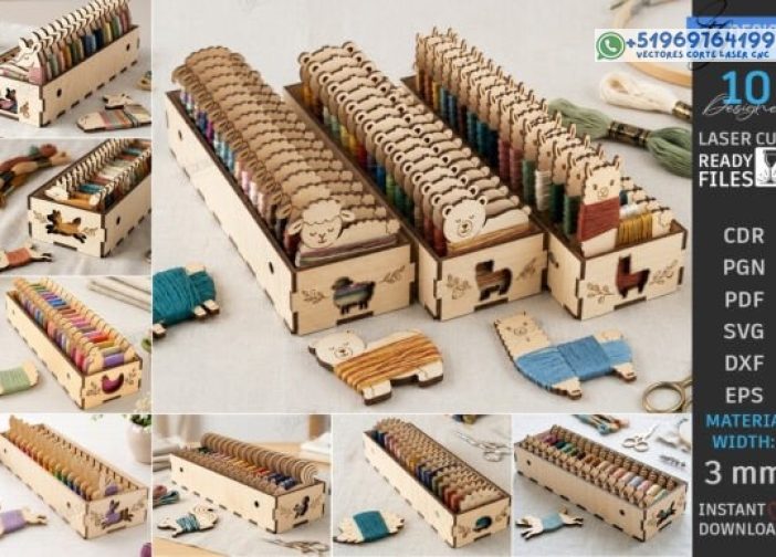 Paquete de caja organizadora de hilo dental