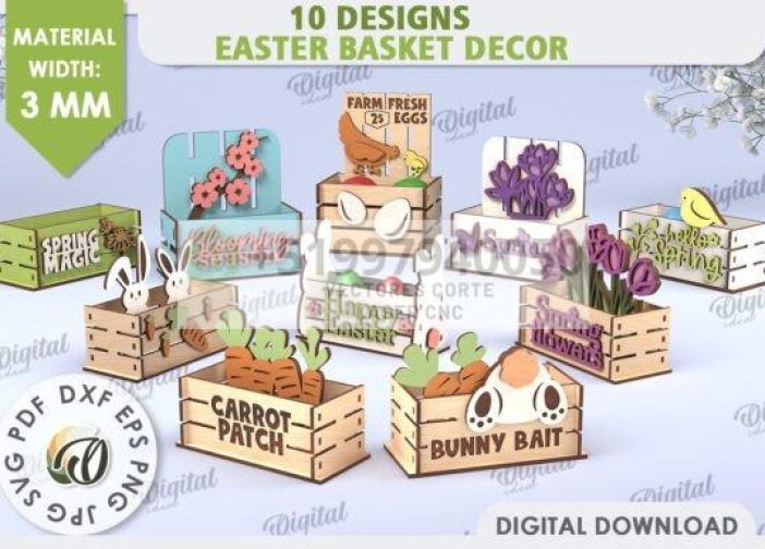 Paquete de cajas de Pascua 3D