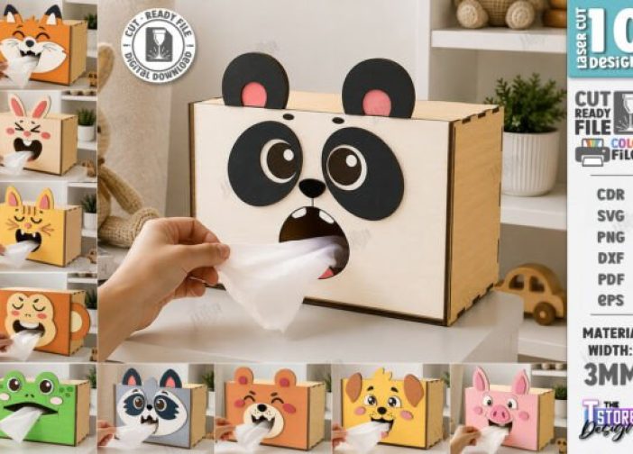 Paquete de cajas de pañuelos divertidas