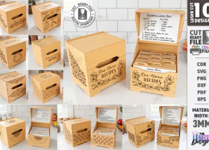 Paquete de cajas de recetas de cocina