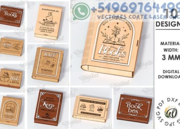 Paquete de cajas de regalo de libros 3D