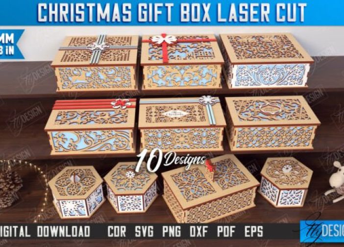 Paquete de cajas de regalo navideñas