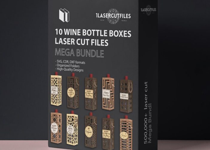Paquete de cajas de regalo para botellas de vino