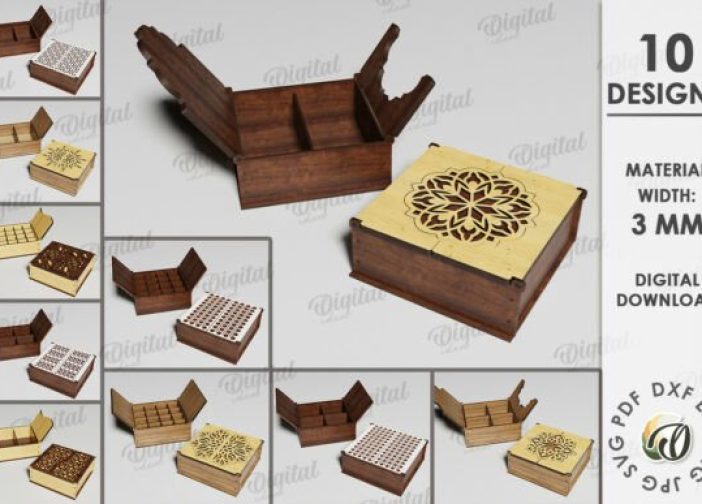 Paquete de cajas decorativas 3D