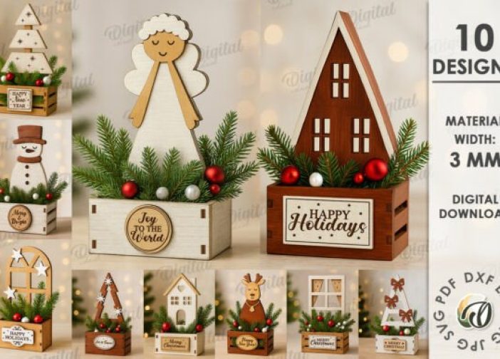 Paquete de cajas navideñas