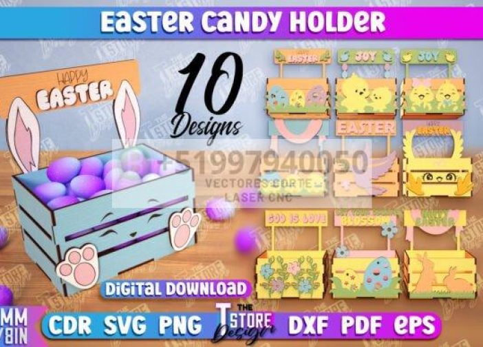 Paquete de cajas para caramelos de Pascua