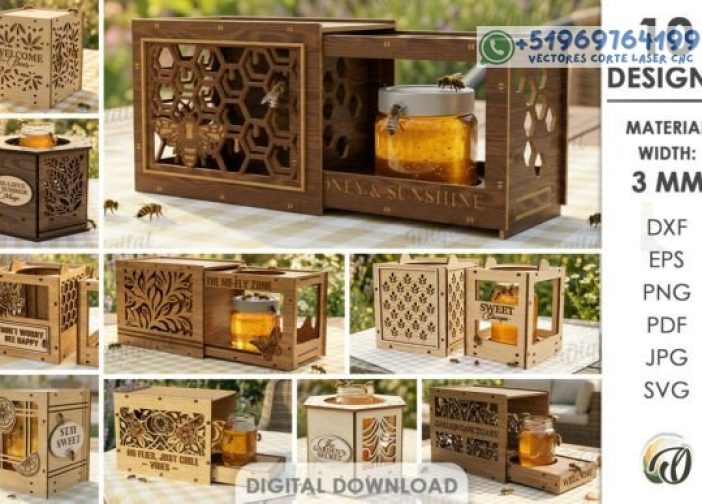Paquete de cajas trampa 3D para abejas Para mas Vectores Whatsapp 51969764199