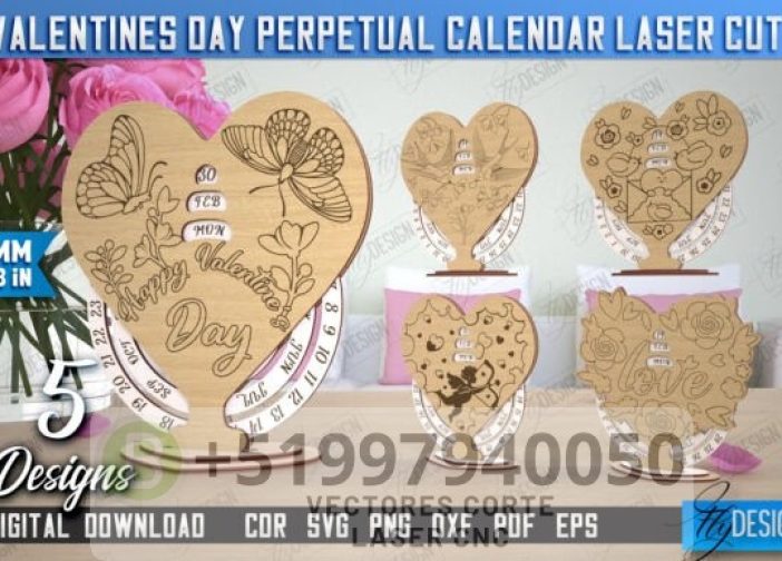 Paquete de calendarios giratorio de San Valentín