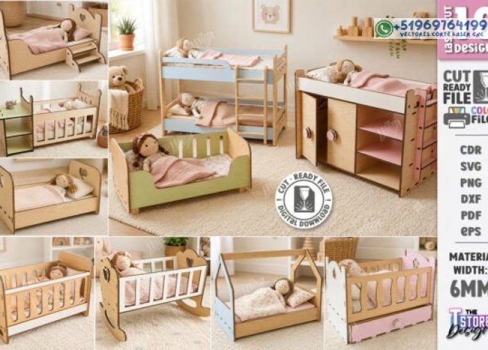 Paquete de cama para muñecas Láser para niños