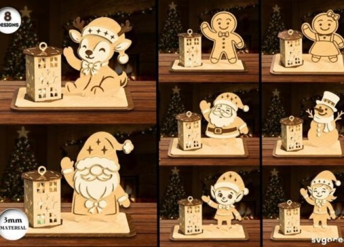 Paquete de candelabros navideños