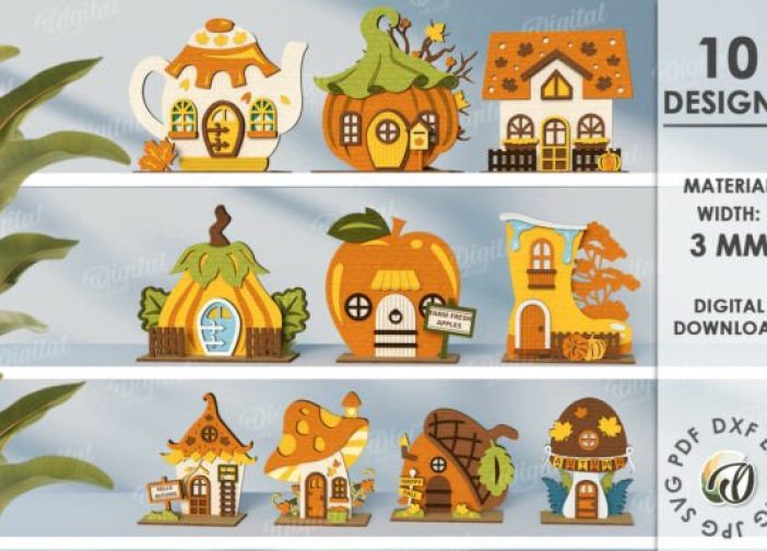 Paquete de casas de otoño