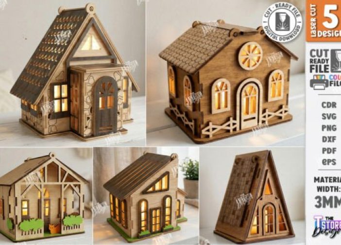 Paquete de casitas tipo lamparas