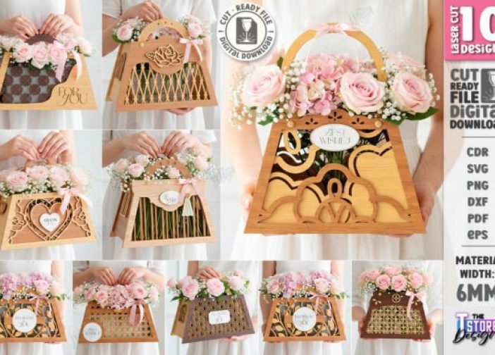 Paquete de cestas cartera de flores