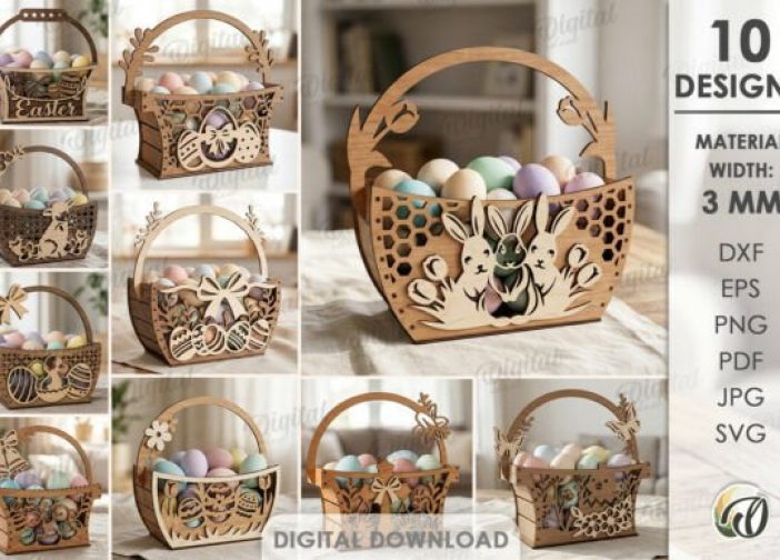 Paquete de cestas de Pascua 3D