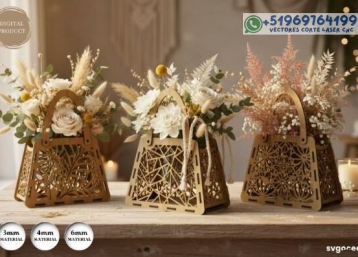 Paquete de cestas de flores 3D Para mas Vectores Whatsapp 51969764199