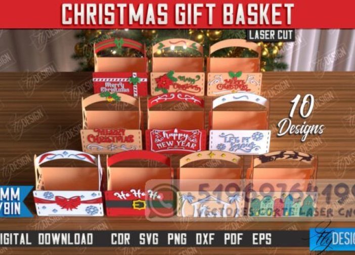 Paquete de cestas de regalo navideñas